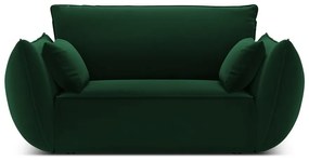Poltrona verde scuro con rivestimento in velluto Vanda – Mazzini Sofas