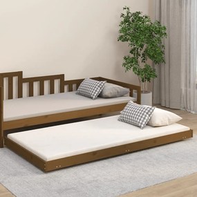 Giroletto Marrone Ambra 80x200 Cm İn Legno Massello Di Pino /