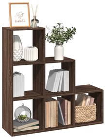 Libreria divisorio 3ripiani rovere marrone 99x29x99 truciolato