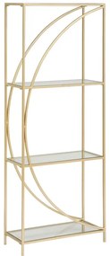 Libreria 3 ripiani Artif L 56 x P 25 x H 151.5 cm oro, portata per ripiano 12 kg
