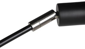 Lampada da terra di design nera 5 luci - Sixties