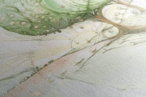 Stampa su tela – Alberi su campo autunnale