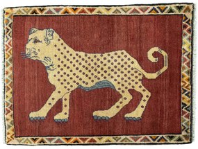 Gabbeh Tappeto persiano 120 x 90 Rosso (Iran) Annodato A Mano