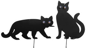 Spaventapasseri in metallo 2 pezzi Cats - Maximex
