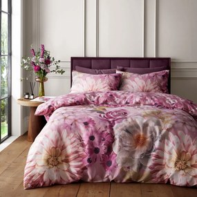 Set copripiumino e federa rosa per letto singolo 135x200 cm Rosemoor Floral – RHS