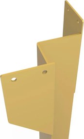Gamba per mobili STEELMI TITI in acciaio dorato opaco L 15 x P 15 x H 72 cm