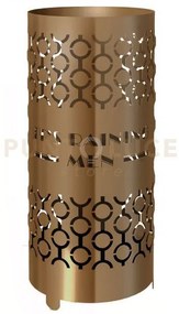 Portaombrelli moderno raining men oro laccato in ferro 23x55hcm