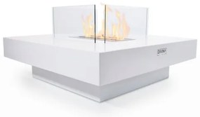 Camino a bioetanolo da terra per interno esterno Panarea Bianco 70x70x35