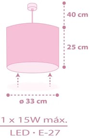 Dalber 42492 - Lampadario per bambini FAIRY DREAMS 1xE27/15W/230V