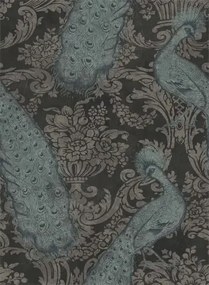 Cole & Son Carta da parati Byron - Teal/ Graphite