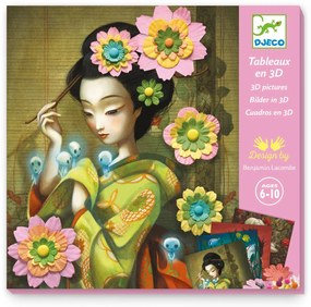 Gioco creativo 3D con fiori di carta