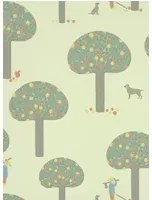 Little Greene Tapete Rodney Street - Pea Green