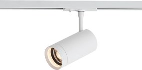 Faretto moderno bianco per sistema di illuminazione su binario monofase con LED orientabile e inclinabile - Iconic Zoom