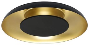 Plafoniera LED da soffitto PIATTINO LED/30W/230V 3000/4000/6000K Ø 40 cm nero/oro