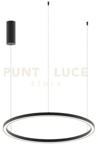 Lampadario a sospensione led hoop nera 40w 6000lm cct 3000k 4000k 6...