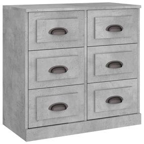 Credenza grigio cemento 70x35,5x67,5 cm in legno multistrato