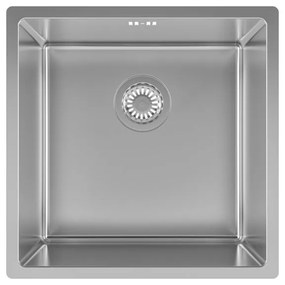 Lavello sopratop sottotop 1 vasca DELINIA Michigan inox L 40 x L 40 cm argento