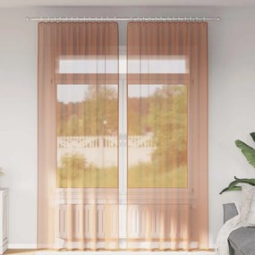 Tende İn Voile Con Passanti 2 Pz Terracotta 140x260 Cm /