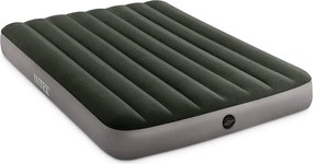 64778 - Materasso Gonfiabile Dura-Beam Prestige Downy Piazza e Mezza con Pompa a Batteria, pvc, Verde, 137x191x25 cm - Intex