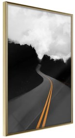 Poster  Road Into the Unknown  Cornice Quadri Cornice d'oro, Larghezza x Altezza Home decor 20x30