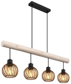 Globo 15534-4H - Lampadario a sospensione con filo PAULO 4xE27/15W/230V