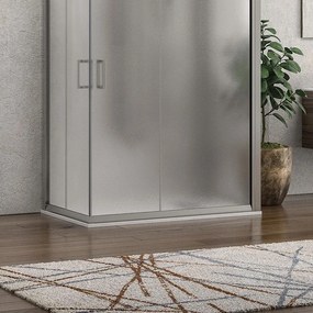 Box doccia tre lati 80x100x80 altezza 180 vetro opaco K410 - KAMALU