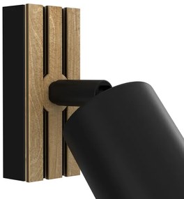 Faretto da parete TERRA 1xGU10/8W/230V nero/quercia