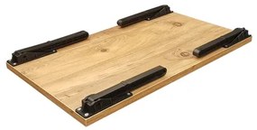 Tavolo per letto GUSTO 24,5x60 cm beige/nero