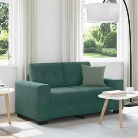 Divano Divanetto Verde Scuro 120 Cm Velluto /