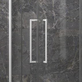 Box doccia 100x140 bianco opaco doppio battente | KT1000B - KAMALU