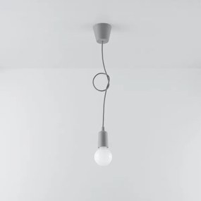 Lampadario su catena DIEGO 1xE27/60W/230V grigio