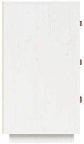 Credenza bianca 80x40x75 cm in legno massello di pino