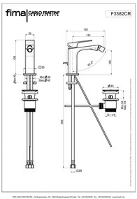 Miscelatore monocomando per bidet con scarico F3382CR Fima Carlo Frattini