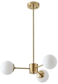 Lampadario a sospensione con supporto rigido 3xE27/40W/230V ottone