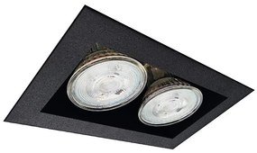 Brosline 3034 - Faretto da incasso CAGE 2xGU10/10W/230V nero