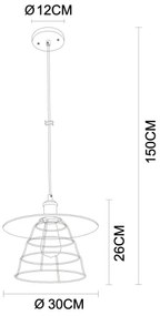 Globo 15086BH1 - Lampadario a sospensione con filo VIEJO 1xE27/60W/230V