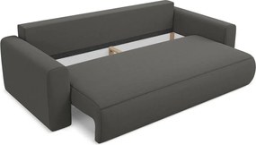 Divano grigio scuro allungabile/con contenitore con rivestimento in velluto 238 cm Kapua – Makamii