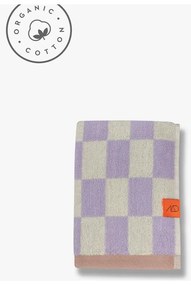 Set di 2 asciugamani in cotone biologico giallo chiaro e viola 40x55 cm Retro - Mette Ditmer Denmark