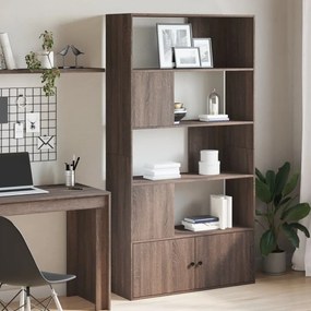 Libreria Rovere Marrone 100x36x189 Cm İn Legno Multistrato /