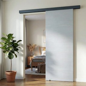 Porta scorrevole reversibile Honey in mdf bianco, L 93 x H 212 cm, con binario Meli