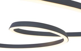 Lampada a sospensione scandinava nera 72 cm con LED dimmerabile a 3 livelli - Circuit