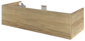 Mobile da bagno sospeso sotto lavabo L 120 x H 64 x P 32 cm rovere miele, 1 cassetto Apertura push-pull SENSEA Neo, Maniglie acquistabili separatamente