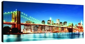 Stampa su tela Brooklyn illuminato, multicolore 140 x 70 cm