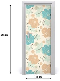Adesivo per porta Pattern floreale 75x205 cm