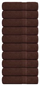 Asciugamani Da Bagno 10pz Marrone 100x150cm 360g/m² 100% Cotone /