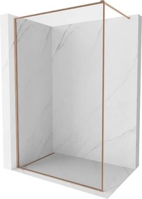 Mexen Kioto-F parete doccia Walk-in con cornice 90 x 202 cm, trasparente 8 mm, rame spazzolato - 800-090-104-65-00