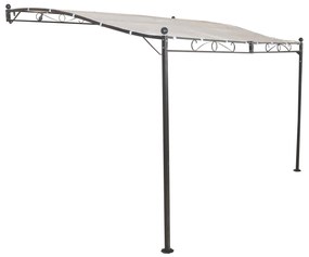 PEGASUS - pergola onda da giardino addossata in acciaio 3,5 x 2,5 m