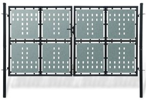 Cancello Per Recinzione Singolo Nero 300 X 250 Cm /