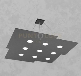 Plate sospensione 9 luci grigio antracite 1129-s9-ga