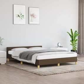 Giroletto Senza Materasso Marrone Scuro 140x200 Cm Tessuto /
